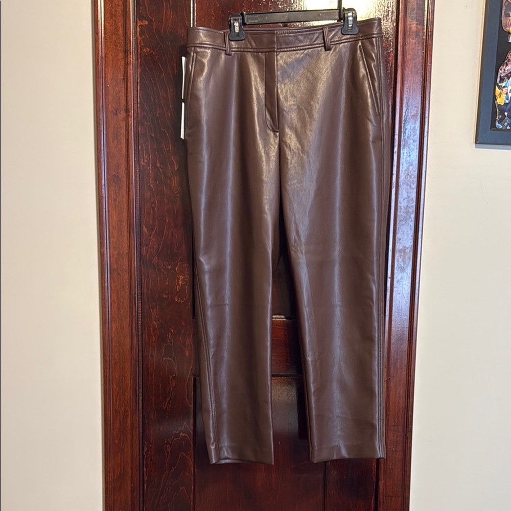 Aritzia Babaton Women’s Brown Leather Pants (NWT)